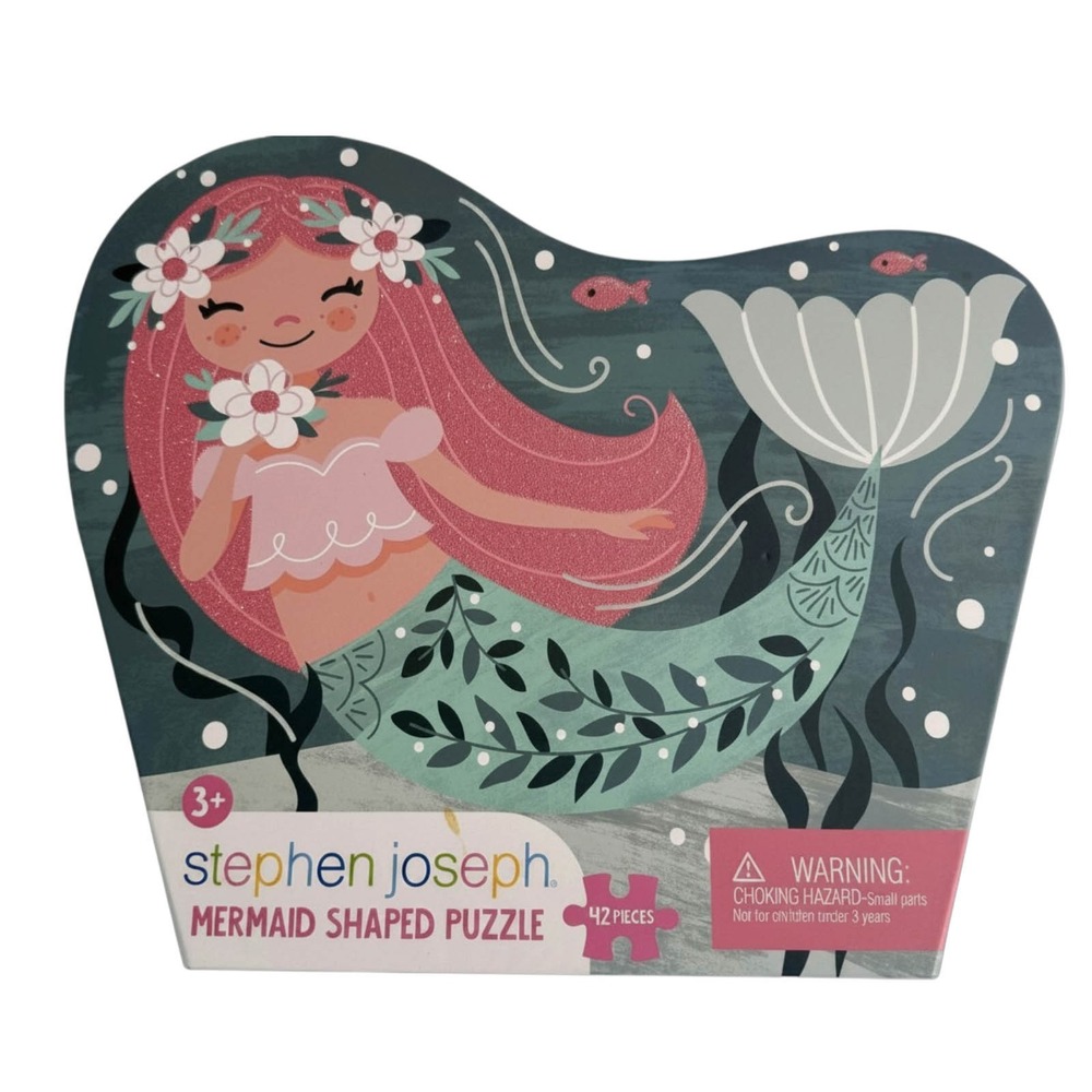 Stephen Joseph Mermaid Shaped 42 Pieces Puzzle Complete